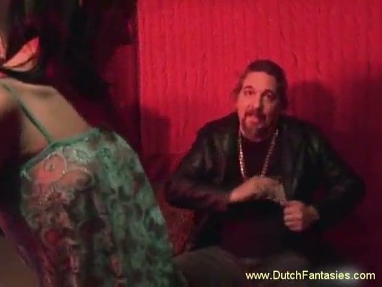 Dark-haired beauty in vintage lace seduces at a Dutch fetish party - Netherlands on breastful.com