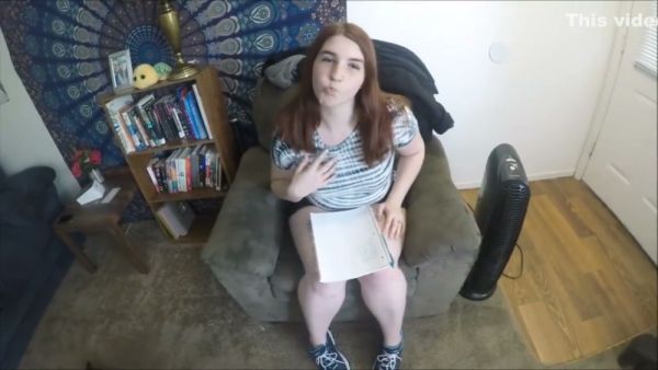 Redhead flaunts her big ass and tits in amateur POV session with cash inserted between cheeks on breastful.com