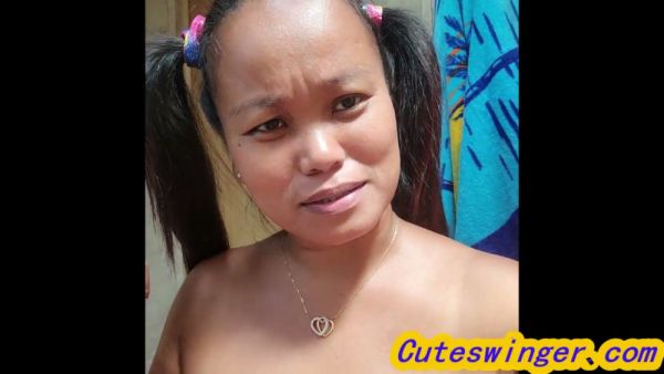 Dark-skinned Asian teen in pigtails takes and swallows thick loads - Thailand on breastful.com