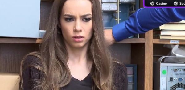 Busty teen legal gets unwrap searched in a dark digital room on breastful.com