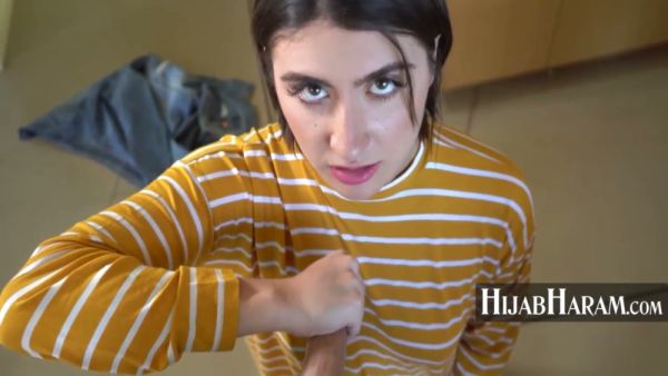 Young Arab woman in hijab takes charge with a bold riding session on breastful.com