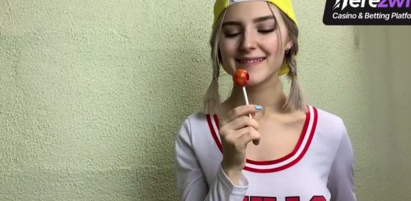 Busty blonde schoolgirl with phat boobies taunts him on breastful.com