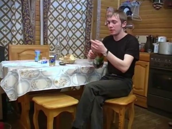 Blonde in vintage kitchen teases in tan pantyhose before intense sex - Russia on breastful.com
