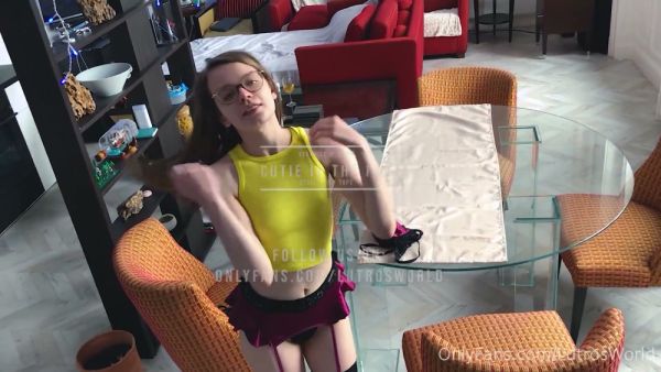 Petite brunette in glasses takes rough sex on all fours and cowgirl on breastful.com