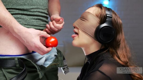 American friend tricks blindfolded brunette into taste test with cucumber and cock - Usa on breastful.com