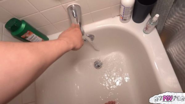 Young woman caught spying in the bathroom gets intimate with her neighbor on breastful.com