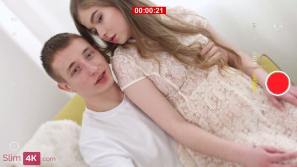 Chubby girlfriend rides her boyfriend in cowgirl before he cums inside on breastful.com