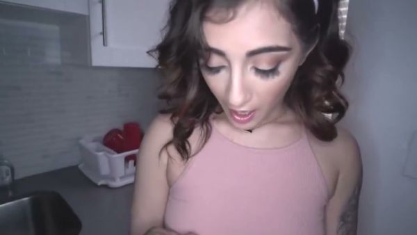 Young Latina babysitter caught red-handed and taken anally in the kitchen on breastful.com