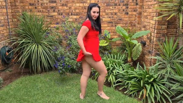 Brunette women letting nature take its course outdoors and in private on breastful.com