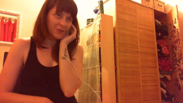 Nicoletta takes control with toys and deep throat in a steamy femdom session on breastful.com