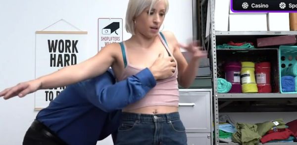 Busty Blonde Shoplifter Gets A Big Dick Facial on breastful.com