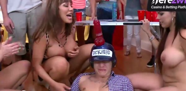 Busty college chicks give a boy hefty melons and super-fucking-hot blow-job at party on breastful.com