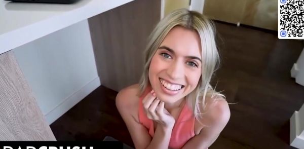 Busty ash-blonde performs xxx deepthroat on her stepdad while he witnesses her giant ass on breastful.com