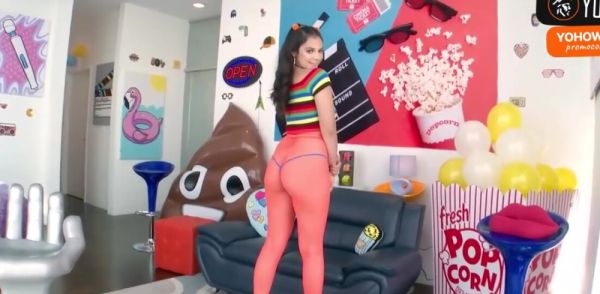 Busty brunette with fat orbs gets a gigantic spear in her donk for very first time anal on breastful.com