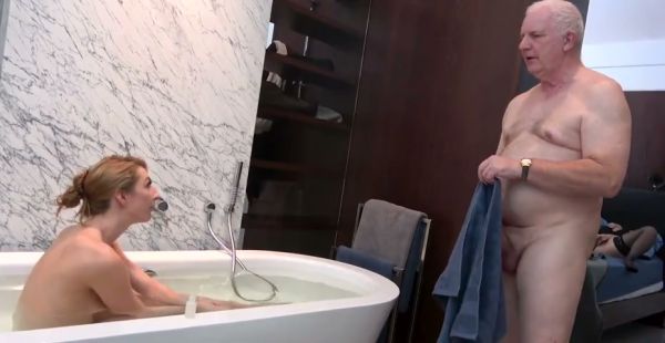 Mature amateur group shares intimate moments in bedroom and bathroom on breastful.com