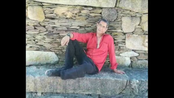 Dom trains his bound submissive in a red dungeon chamber on breastful.com