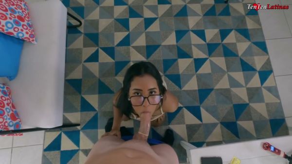 Tattooed Latina takes it deep in POV deep throat and passionate ride on breastful.com