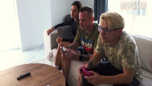 Tattooed Russian girlfriends heat up their bedroom with strapon play - Russia on breastful.com