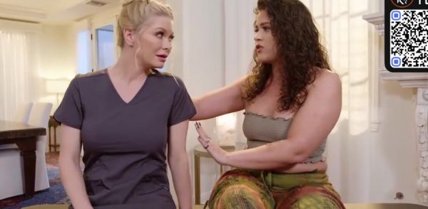 Busty mummy gives a torrid greased massage and loves some masturbation on breastful.com