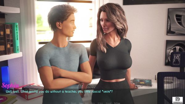 Animated wife and stepmother rejects young admirer in digital betrayal scene on breastful.com